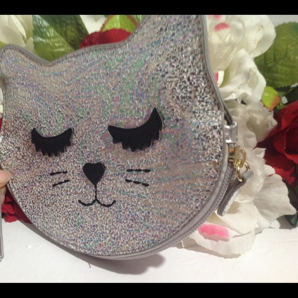 Betsey Johnson Cat Face Wristlet Bag - Picture 16 of 16